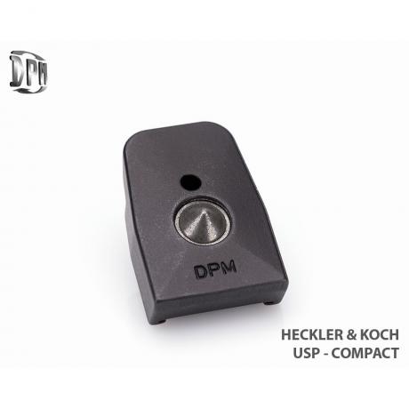 MFA-USP/2 - Hliníková patka na zásobník Hekler & Koch USP COMPACT ALUMINUM BLACK T6 Aircraft Hard Coat Anodized