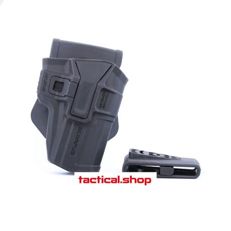 SC 226 RH L1 - Polymerové pouzdro Scorpus pro Sig Sauer P226 bez pojistky (pádlo i průvlek) černé