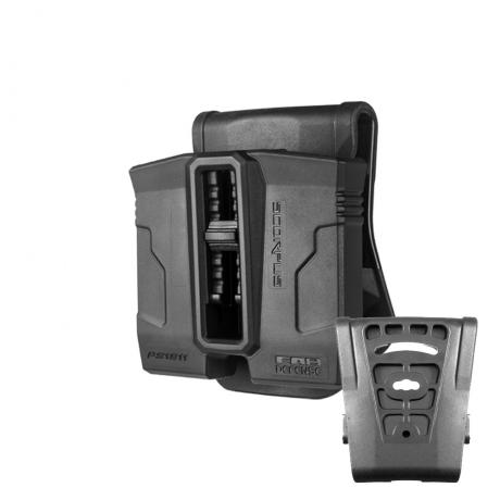 SC PS9 S - Polymerové pouzdro na 2 zásobníky (Steel 9mm) (pádlo i průvlek) (dál od těla) - černé